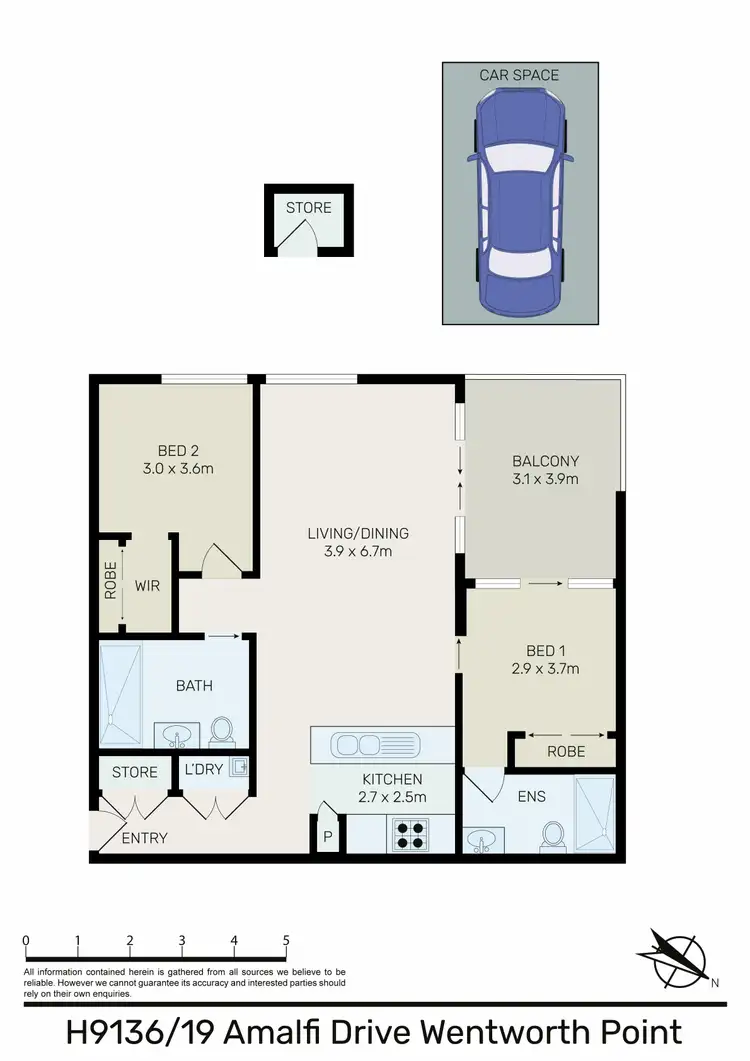 Floorplan of Homely apartment listing, 9136/19 Amalfi Drive, Wentworth Point NSW 2127