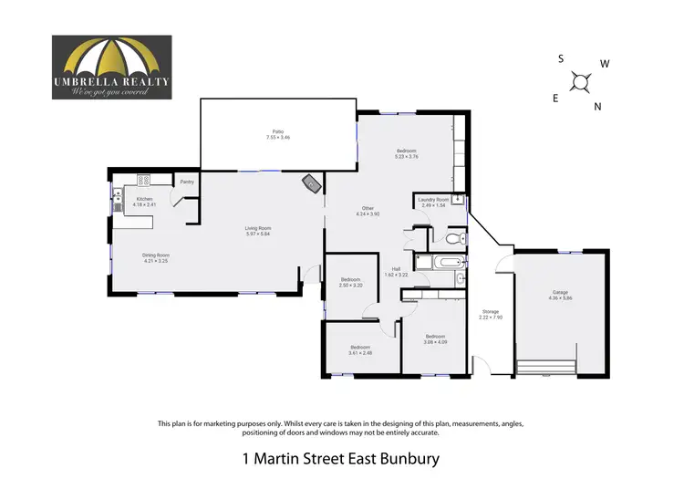 Floorplan of Homely house listing, 1 Martin St, East Bunbury WA 6230