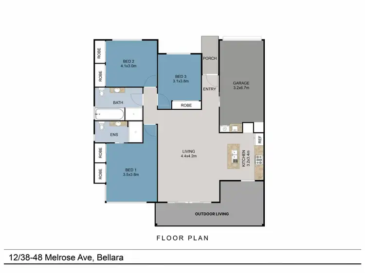 Floorplan of Homely unit listing, Unit 12/48-58 Melrose Ave, Bellara QLD 4507
