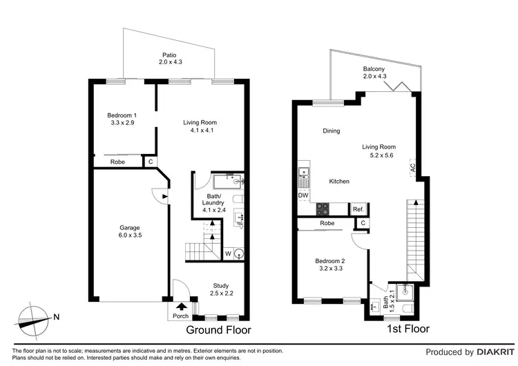 Floorplan of Homely townhouse listing, 2/16 Conifer Avenue, Brooklyn VIC 3012