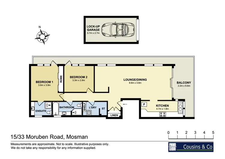Floorplan of Homely apartment listing, 15/33 Moruben Road, Mosman NSW 2088