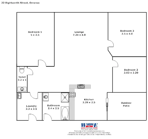 Floorplan of Homely house listing, 22 Eighteenth St, Orroroo SA 5431