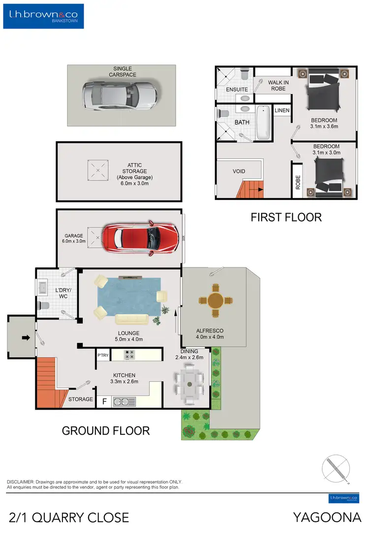 Floorplan of Homely townhouse listing, Unit 2/1 Quarry Cl, Yagoona NSW 2199