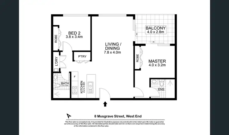 Floorplan of Homely apartment listing, 133/8 Musgrave St, West End QLD 4101