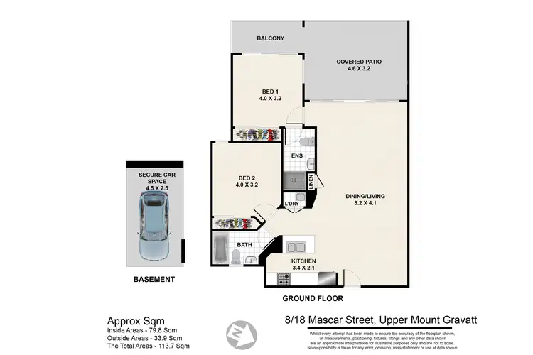 Floorplan of Homely unit listing, Unit 18/8 Mascar St, Upper Mount Gravatt QLD 4122