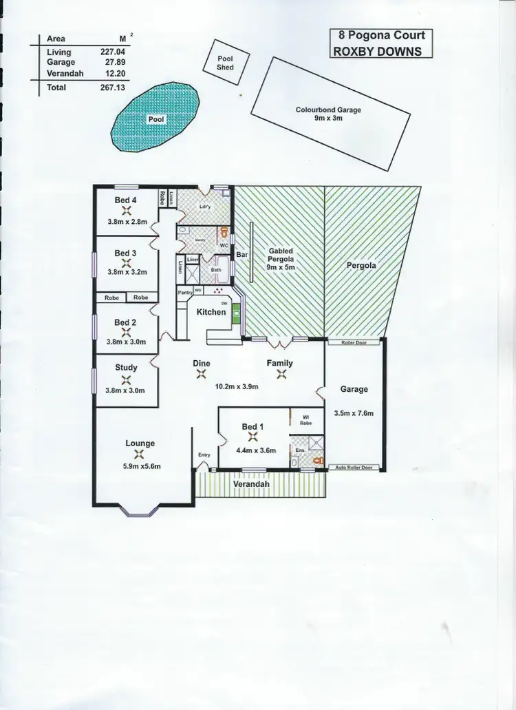 Floorplan of Homely house listing, 8 Pogona Ct, Roxby Downs SA 5725
