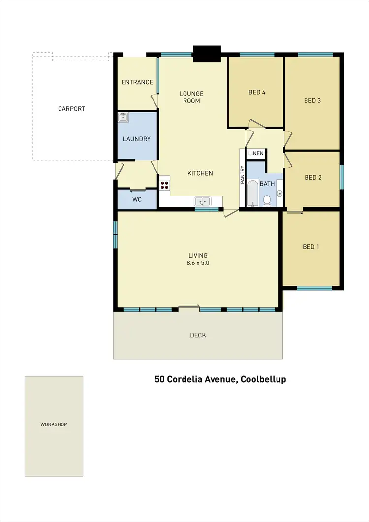 Floorplan of Homely house listing, 50 Cordelia Ave, Coolbellup WA 6163