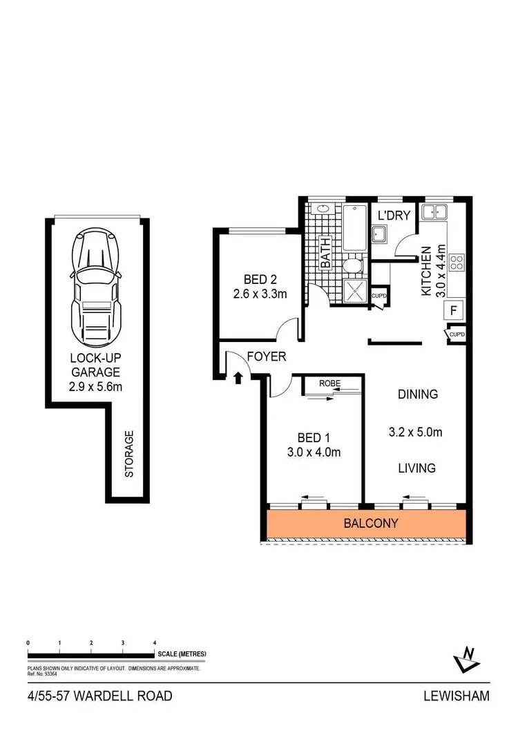 Floorplan of Homely apartment listing, 4/55-57 Wardell Road, Lewisham NSW 2049