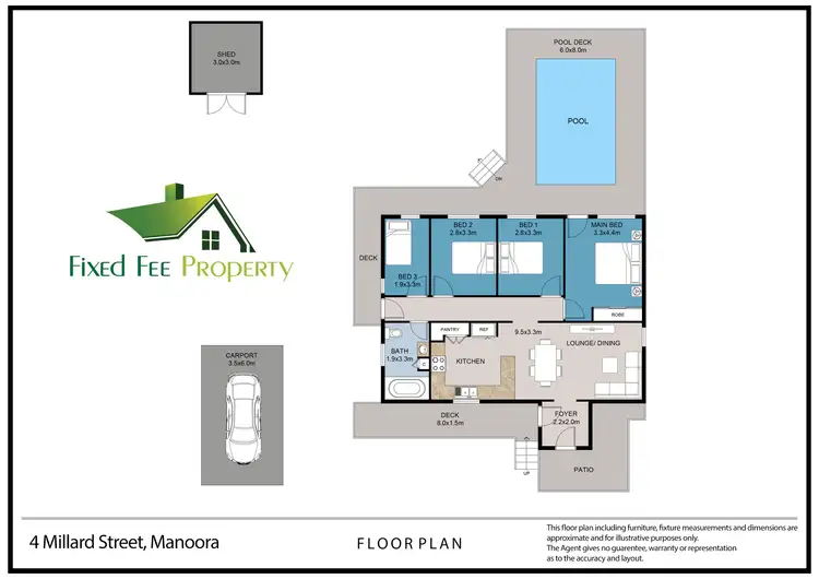 Floorplan of Homely house listing, 4 Millard St, Manoora QLD 4870