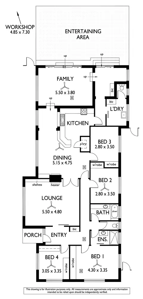 Floorplan of Homely house listing, 4 Bandon Terrace, Kingston Park SA 5049