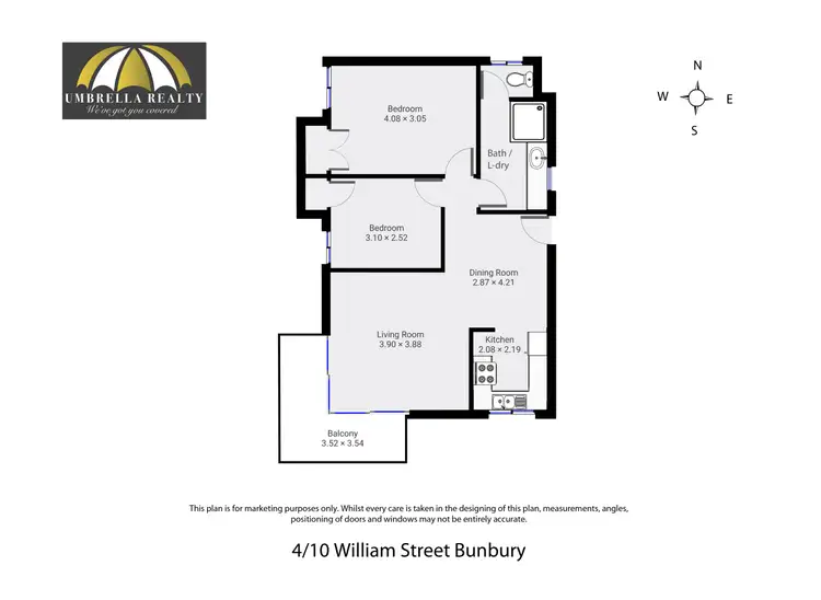 Floorplan of Homely unit listing, Unit 4/10 William St, Bunbury WA 6230