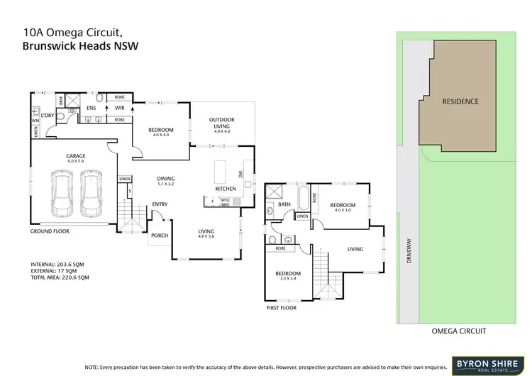 Floorplan of Homely house listing, 10A Omega Cct, Brunswick Heads NSW 2483