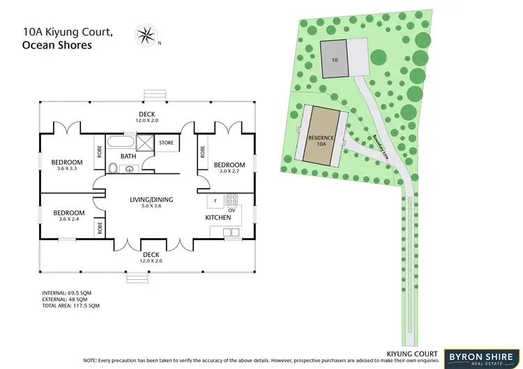 Floorplan of Homely house listing, 10A Kiyung Ct, Ocean Shores NSW 2483
