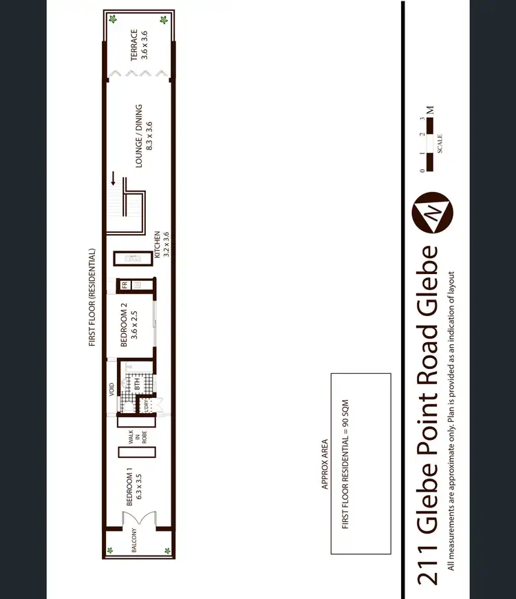 Floorplan of Homely unit listing, Unit 1/211 Glebe Point Rd, Glebe NSW 2037