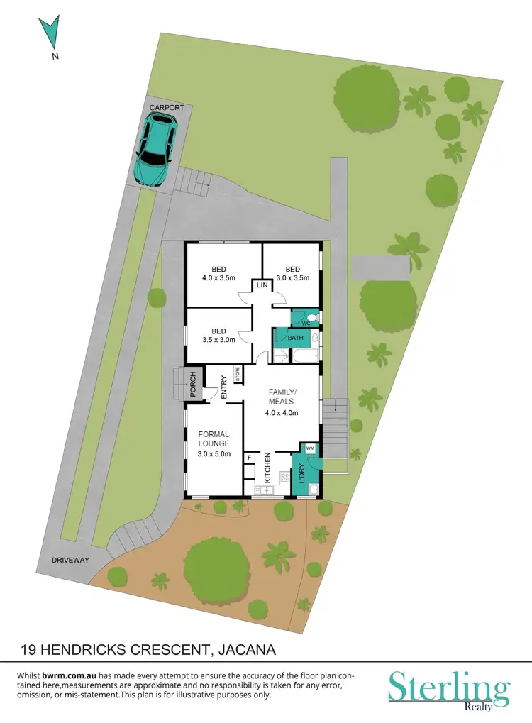 Floorplan of Homely house listing, 19 Hendricks Crescent, Jacana VIC 3047