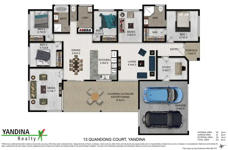 Floorplan of Homely house listing, 13 Quondong Ct, Yandina QLD 4561