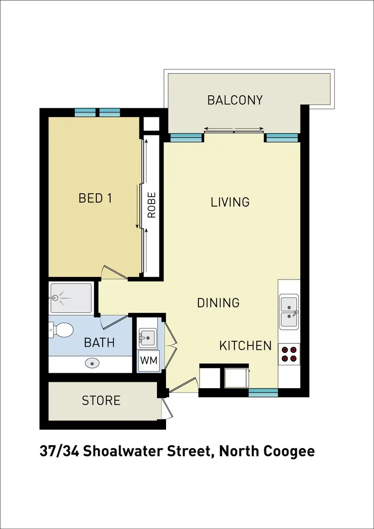 Floorplan of Homely apartment listing, Unit 37/34 Shoalwater St, North Coogee WA 6163