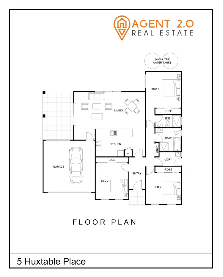 Floorplan of Homely house listing, 5 Huxtable Place, Goulburn NSW 2580