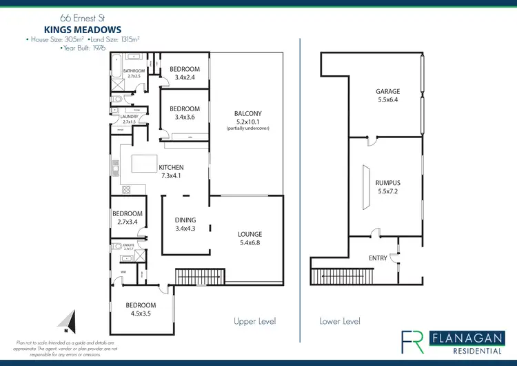 Floorplan of Homely house listing, 66 Ernest St, Kings Meadows TAS 7249