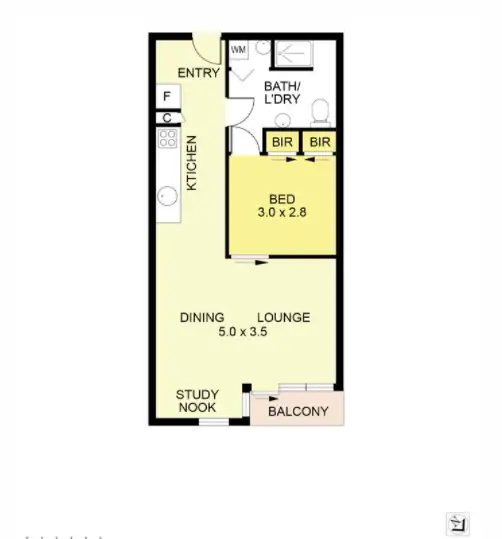 Floorplan of Homely apartment listing, 510/838 Bourke Street, Docklands VIC 3008