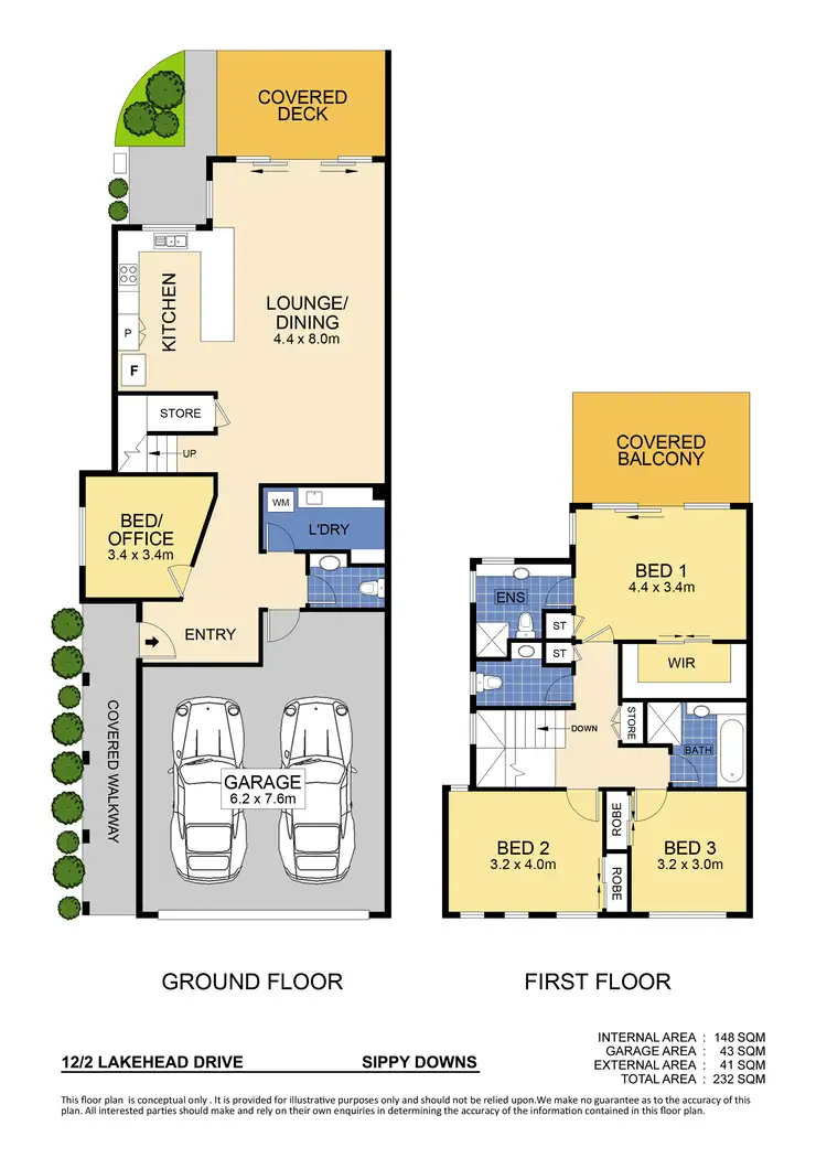 Floorplan of Homely townhouse listing, Unit 12/2 Lakehead Drive, Sippy Downs QLD 4556
