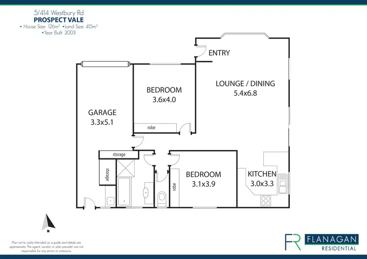 Floorplan of Homely villa listing, 5/414 Westbury Rd, Prospect Vale TAS 7250
