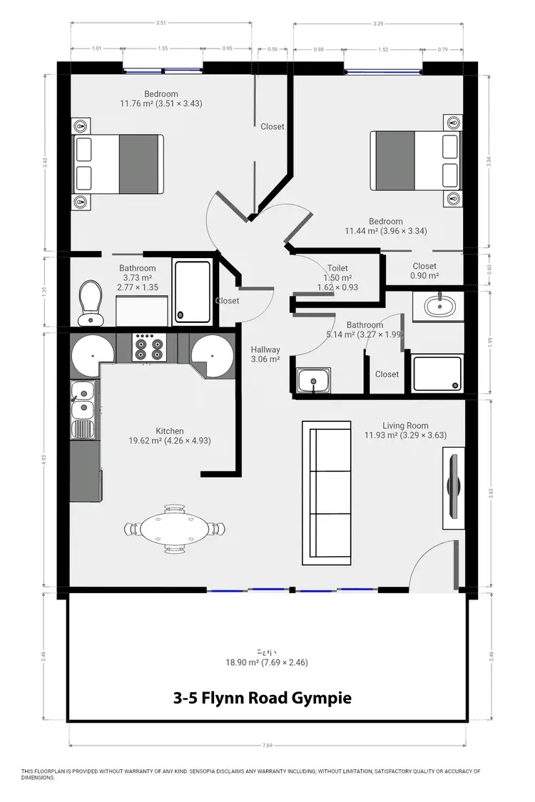 Floorplan of Homely unit listing, Unit 3/3 Flynn Rd, Gympie QLD 4570