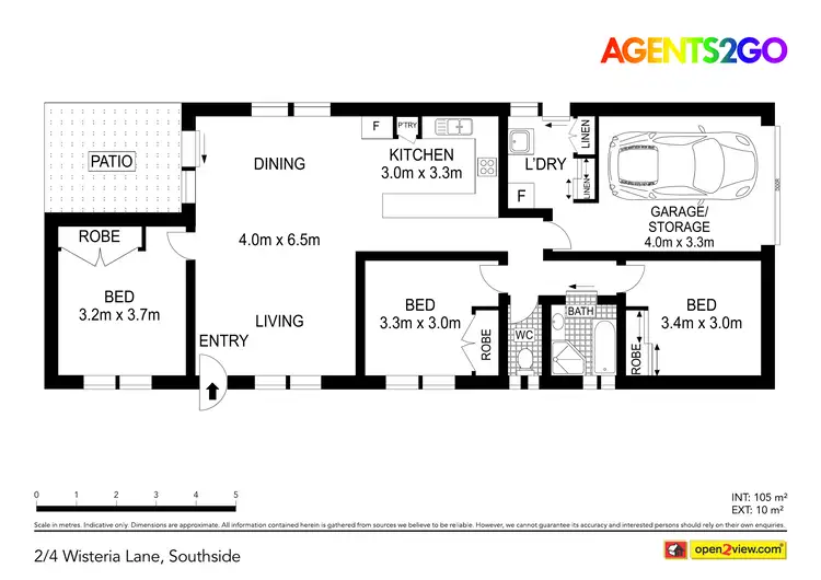 Floorplan of Homely unit listing, Unit 2/4 Wisteria Lane, Southside QLD 4570