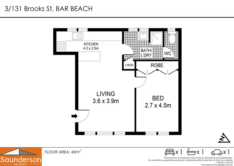 Floorplan of Homely unit listing, Unit 3/131 Brooks St, Bar Beach NSW 2300