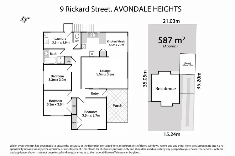 Floorplan of Homely house listing, 9 Rickard Street, Avondale Heights VIC 3034