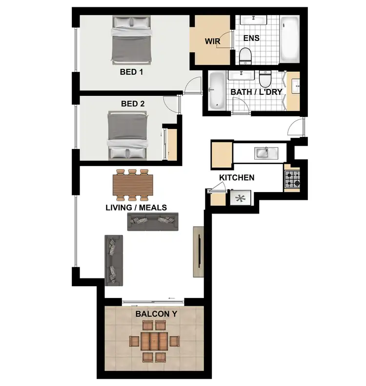 Floorplan of Homely apartment listing, Unit 1202/361 Turbot St, Spring Hill QLD 4000