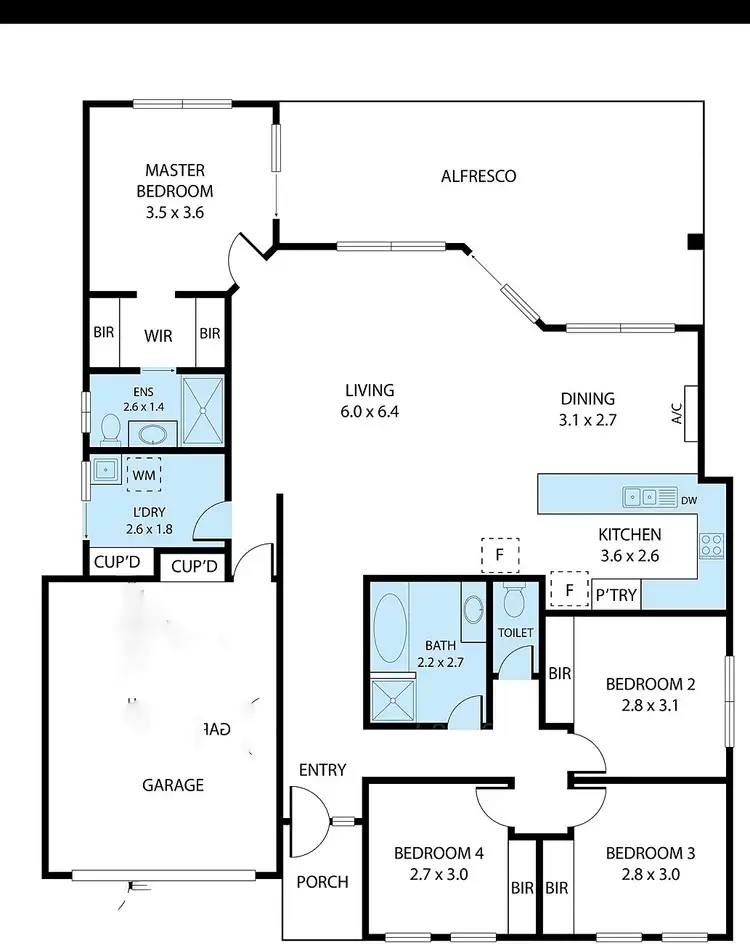 Floorplan of Homely house listing, 4 Hollywood Ave, Bellmere QLD 4510