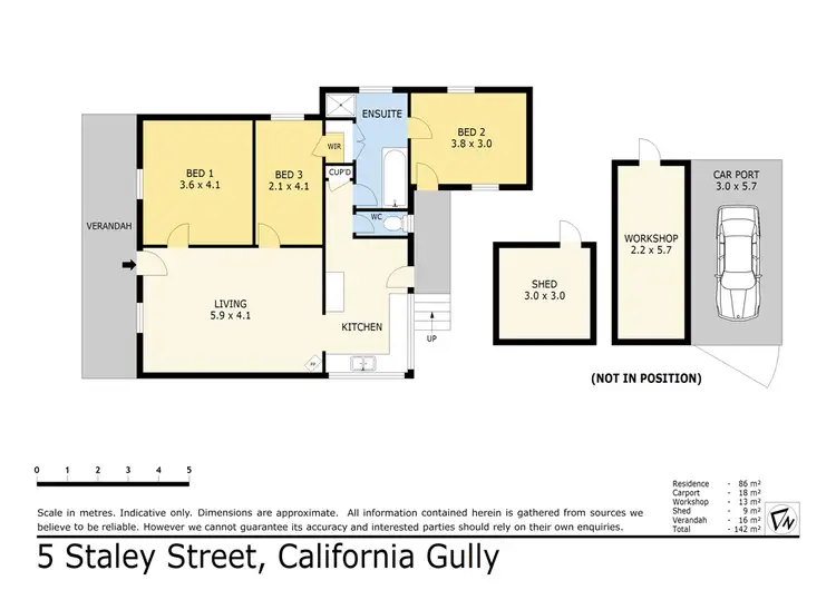 Floorplan of Homely house listing, 5 Staley St, California Gully VIC 3556