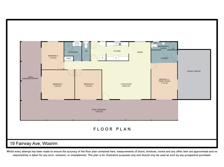 Floorplan of Homely house listing, 19 Fairway Ave, Woorim QLD 4507