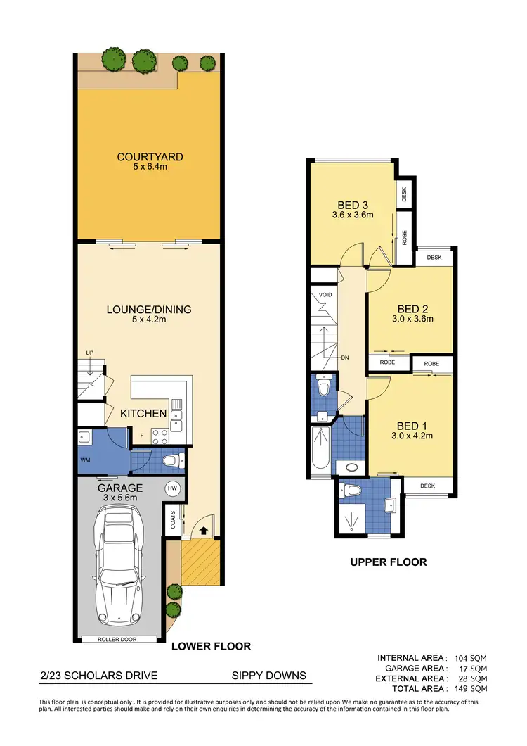 Floorplan of Homely unit listing, Unit 44/23 Scholars Drive, Sippy Downs QLD 4556