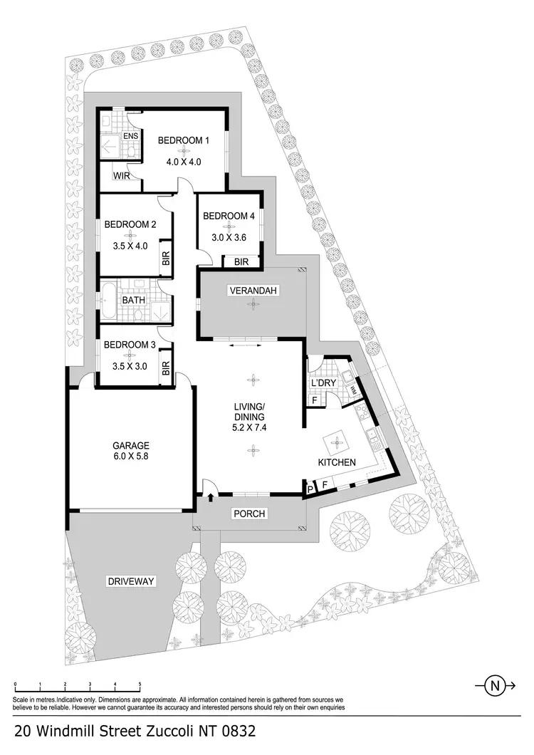 Floorplan of Homely house listing, 20 Windmill Street, Zuccoli NT 832