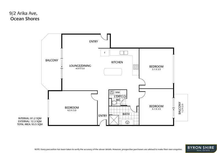 Floorplan of Homely unit listing, Unit 9/2 Arika Ave, Ocean Shores NSW 2483