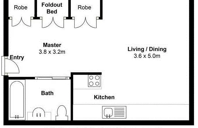 Floorplan of Homely studio listing, 4/88 Isaac St, Spring Hill QLD 4000