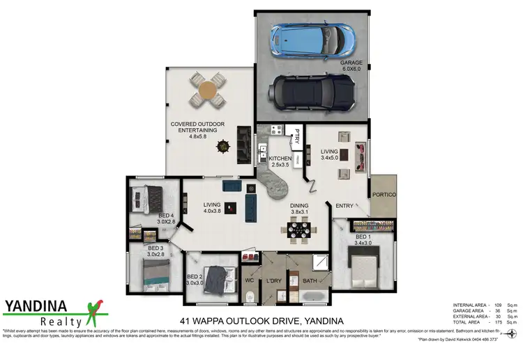 Floorplan of Homely house listing, 41 Wappa Outlook Drive, Yandina QLD 4561