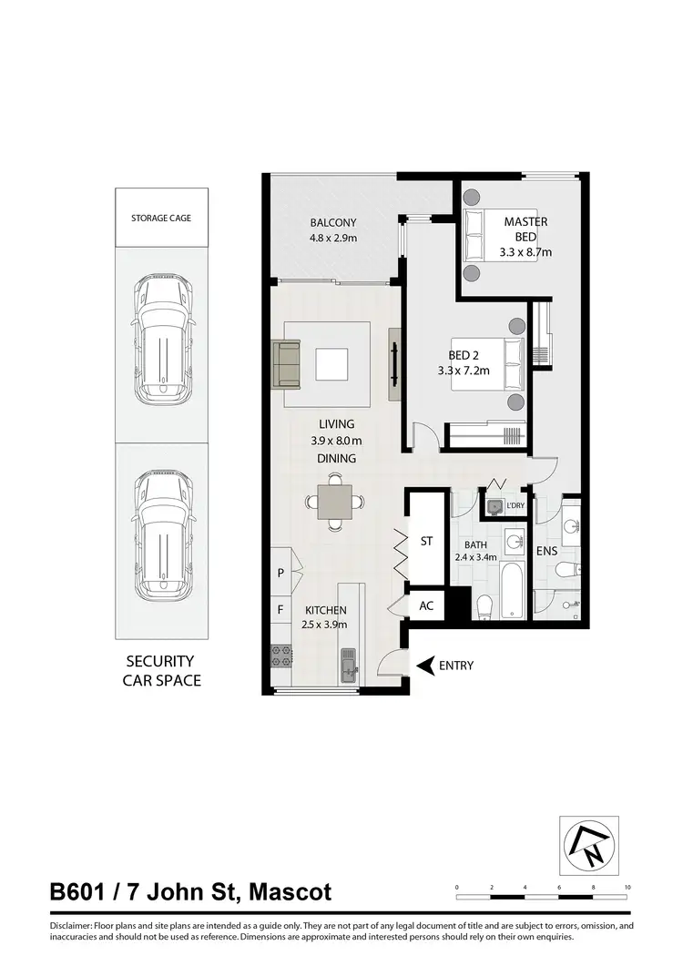 Floorplan of Homely apartment listing, B601/7 John St, Mascot NSW 2020