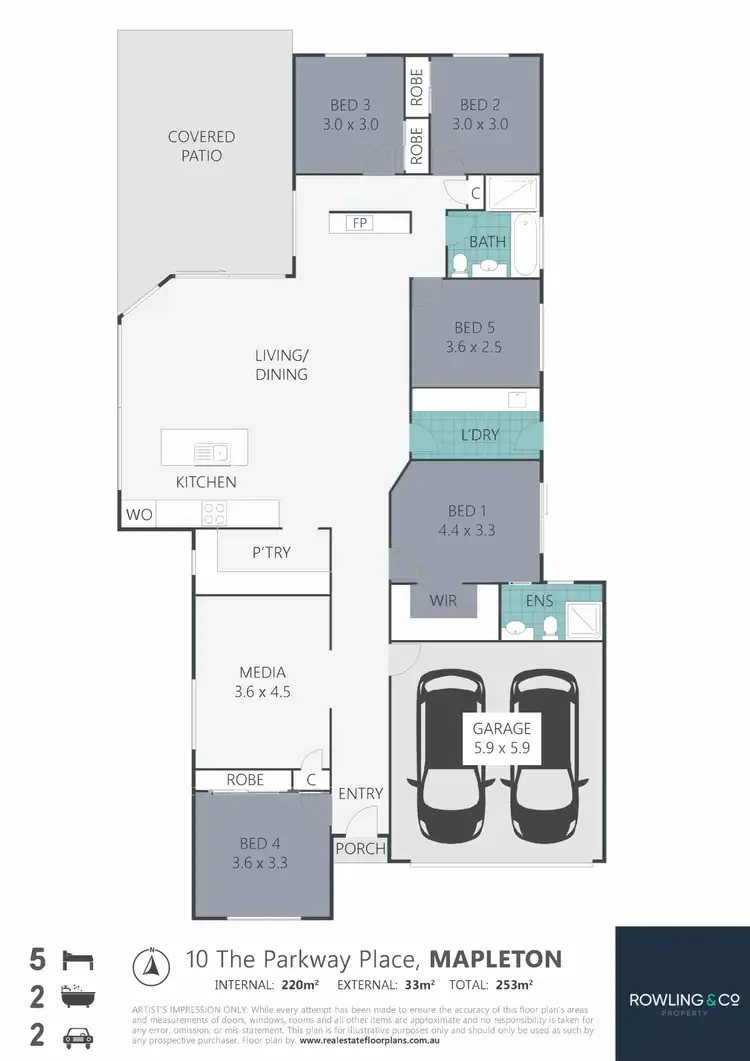 Floorplan of Homely house listing, 10 The Parkway Pl, Mapleton QLD 4560