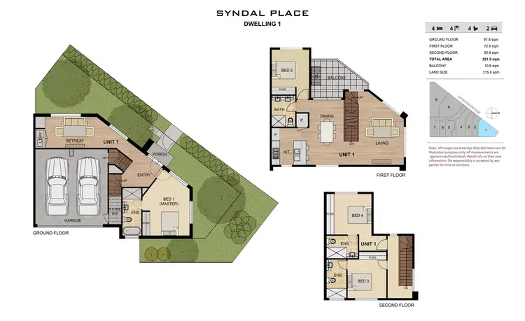Floorplan of Homely townhouse listing, 1/2-4 Doynton Pde, Mount Waverley VIC 3149
