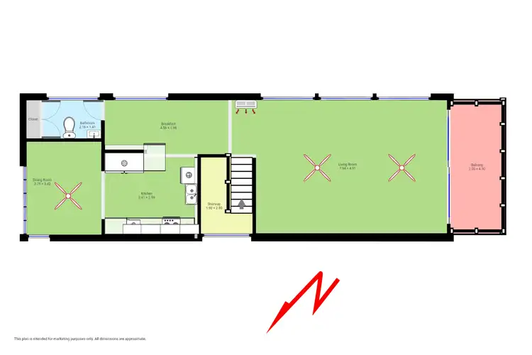 Floorplan of Homely unit listing, Unit 9/6-8 Lake St, Eden NSW 2551