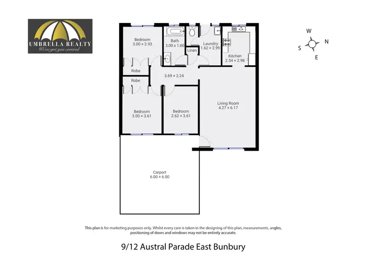 Floorplan of Homely unit listing, Unit 9/12 Austral Pde, East Bunbury WA 6230