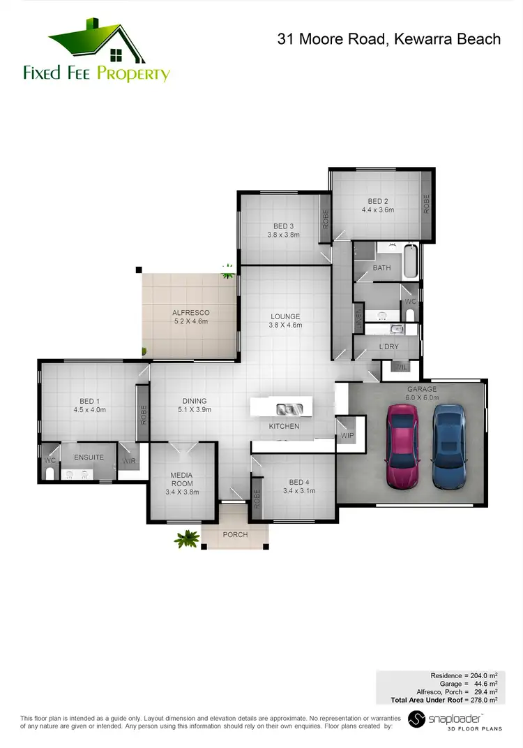 Floorplan of Homely house listing, 31 Moore Rd, Kewarra Beach QLD 4879