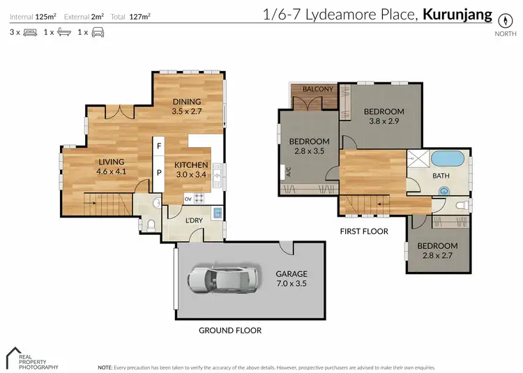 Floorplan of Homely townhouse listing, 1/6-7 Lydeamore Place, Kurunjang VIC 3337