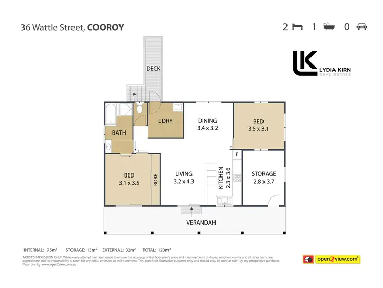 Floorplan of Homely house listing, 36 Wattle St, Cooroy QLD 4563