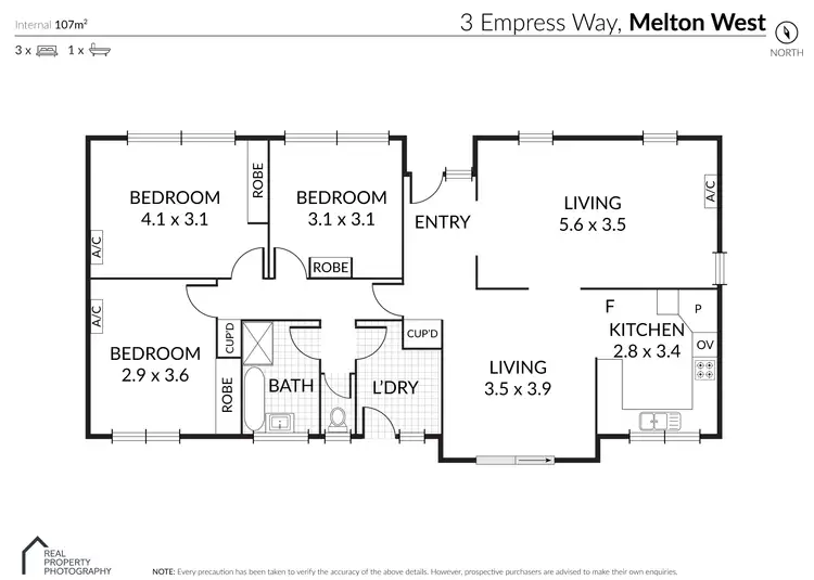 Floorplan of Homely house listing, 3 Empress Way, Melton West VIC 3337