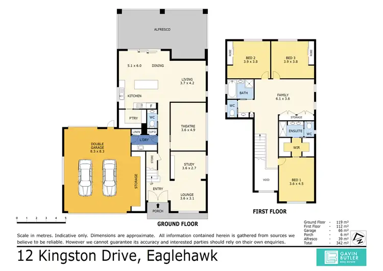 Floorplan of Homely house listing, 12 Kingston Dr, Eaglehawk VIC 3556