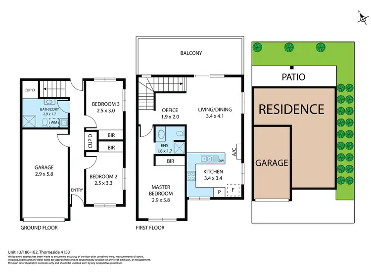 Floorplan of Homely townhouse listing, 13/180-182 Thorneside Road, Thorneside QLD 4158